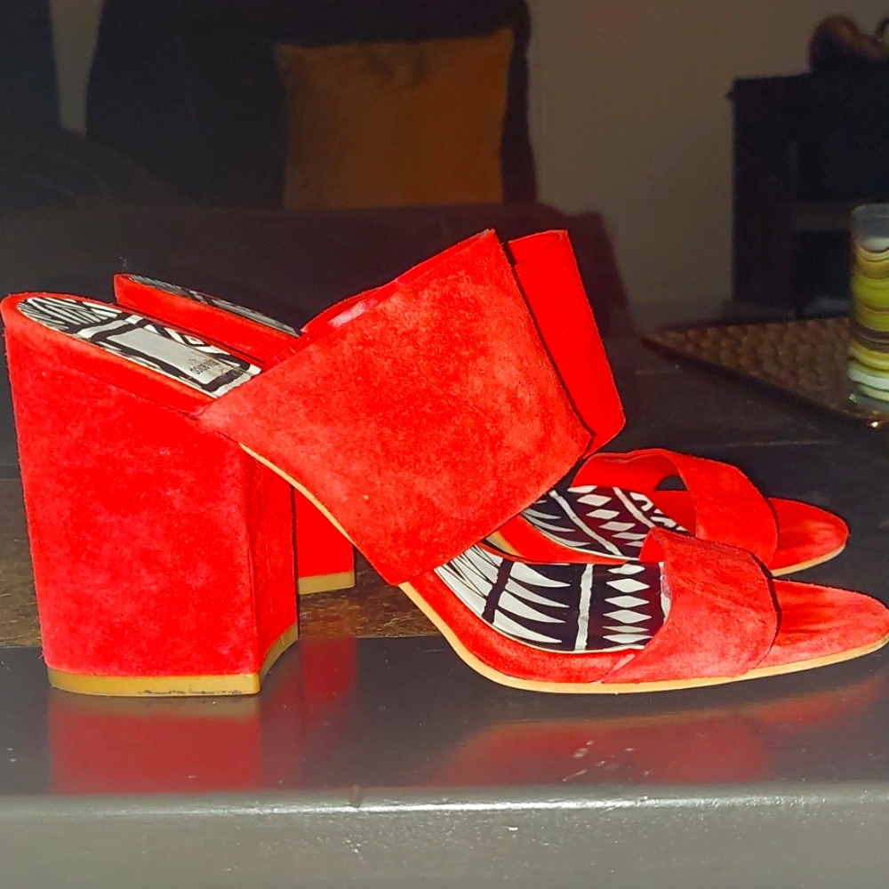 🌻 5/$25 strappy  block high heels sandal shoe